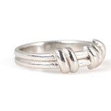 Sterling Silver Modern Band Ring - Contemporary Slanted Design