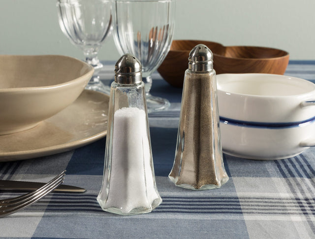 Glass 2-Piece Salt & Pepper Shaker Set - Modern Minimalist