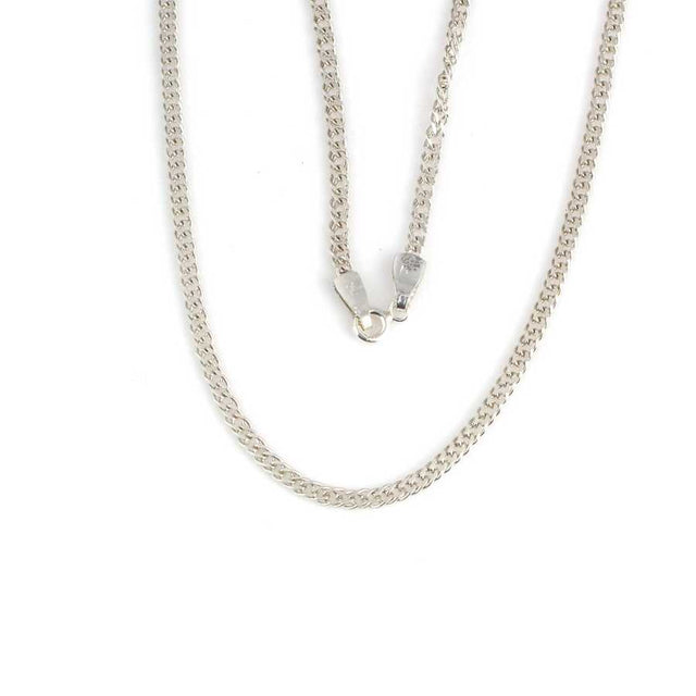 Sterling Silver Curb Chain Necklace - Classic Design