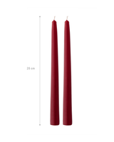 Red Taper Candle Set - 25 cm Height