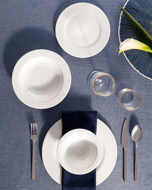 New Bone China 24-Piece Dinner Set - Claire Collection