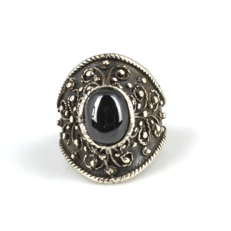 925 Sterling Silver Onyx Ring - Regal Ottoman Style