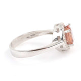 925 Sterling Silver Round Zultanite Ring with Zircon Accents