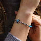 Premium 925 Sterling Silver Turquoise Filigree Bracelet