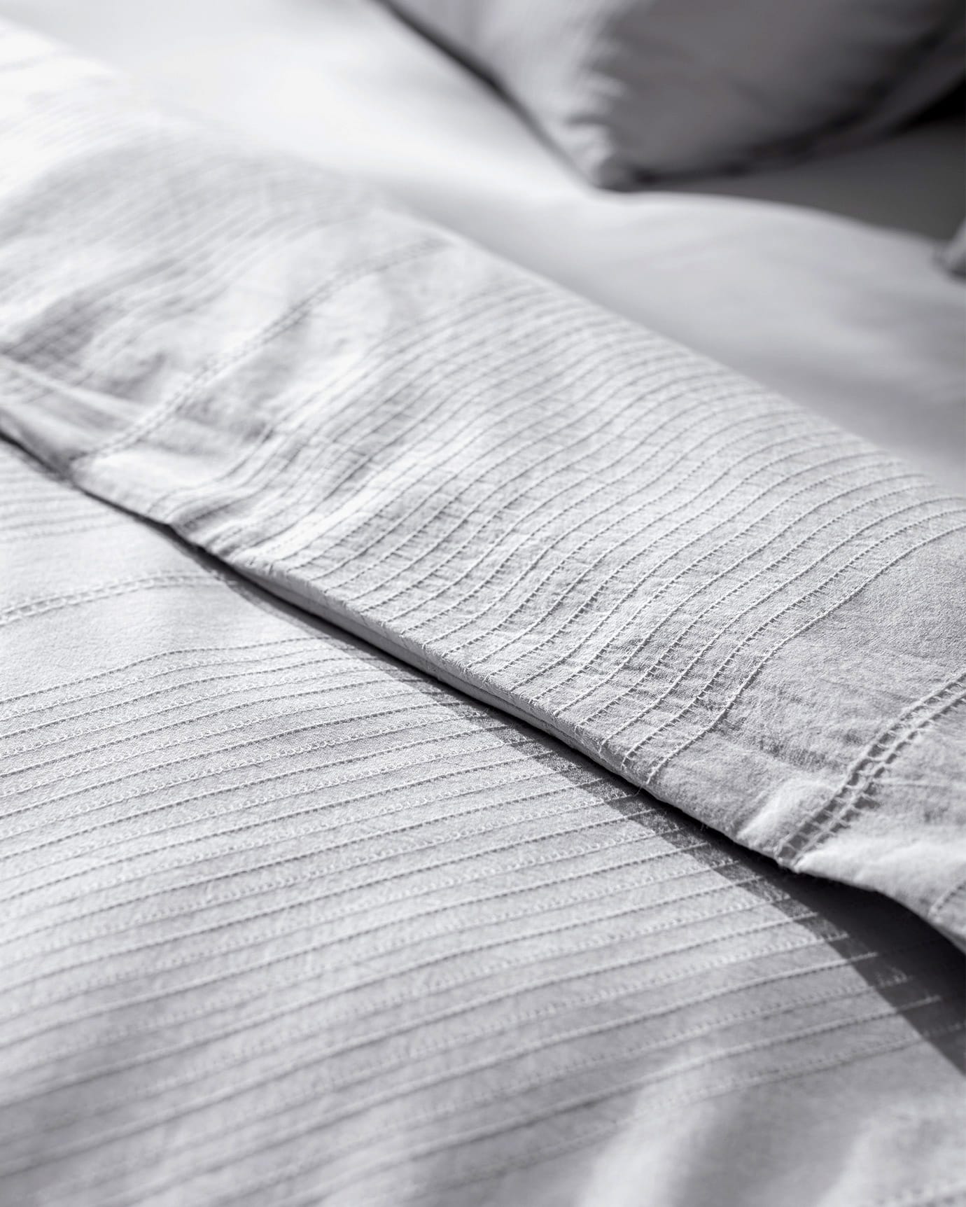 100% Cotton Dobby Weave Duvet Cover Set - Twin Size, Light Gray