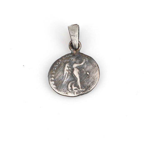Sterling Silver Caesar Head Pendant - Roman Inspired Design