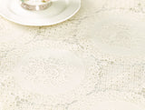 Ecru PVC Tablecloth - Waterproof, Spill-Proof & Easy Clean