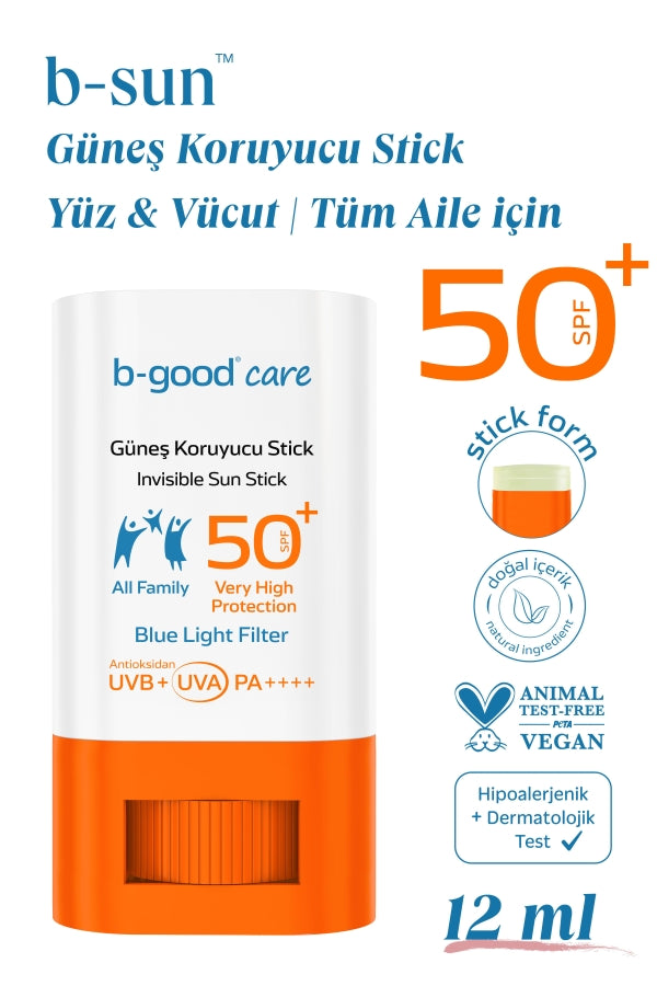 Opalovací tyčinka s širokým spektrem SPF 50+ – Hydratační a vhodná pro celou rodinu