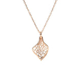 925 Sterling Silver Leaf Pendant Necklace - Elegant Nature Design