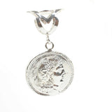 Premium 925 Sterling Silver Alexander Head Medallion Pendant
