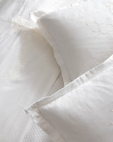 100% Cotton Double Size Pique Bedspread Set - Embroidered Design