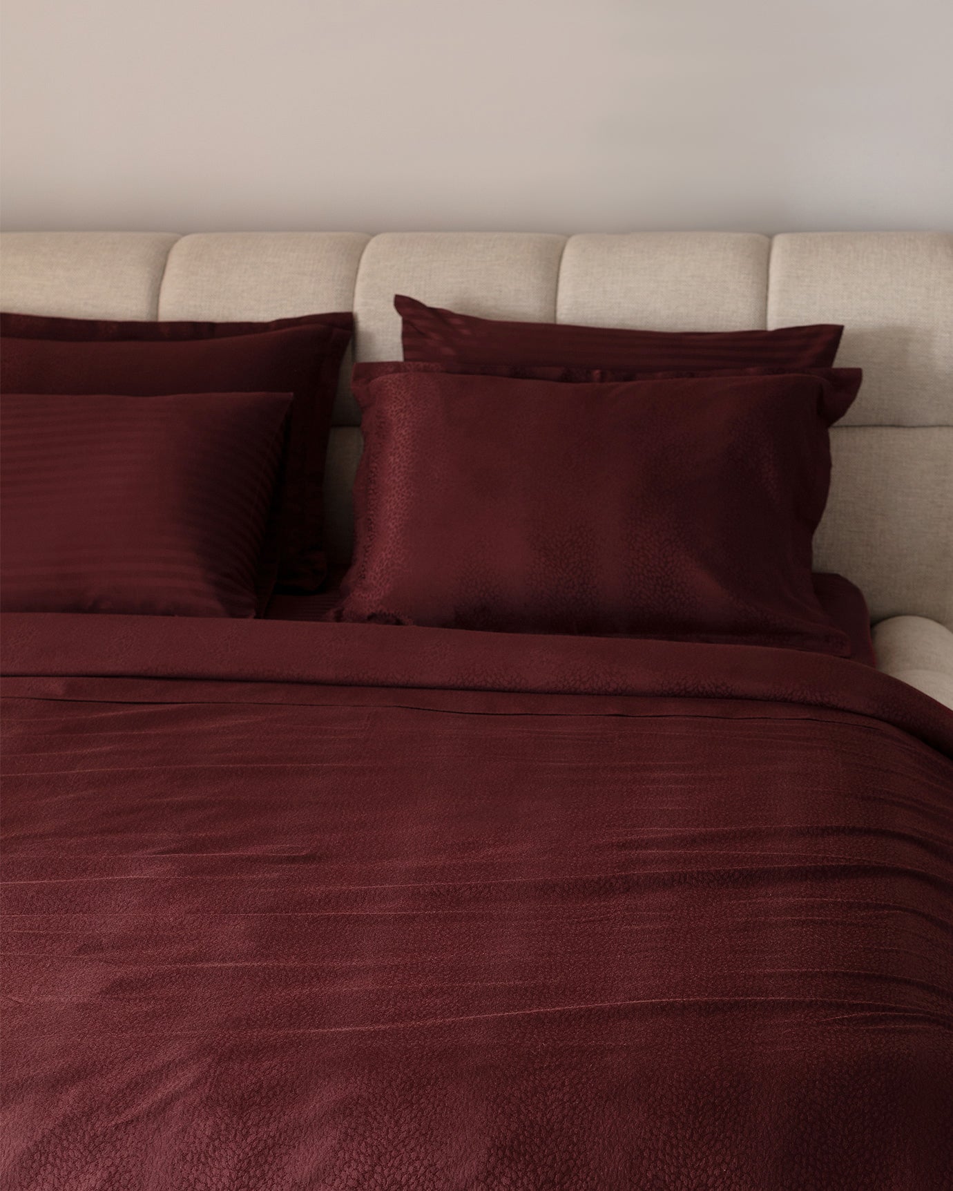 Jacquard Sateen Cotton Blend Duvet Cover Set - Auvergne Design