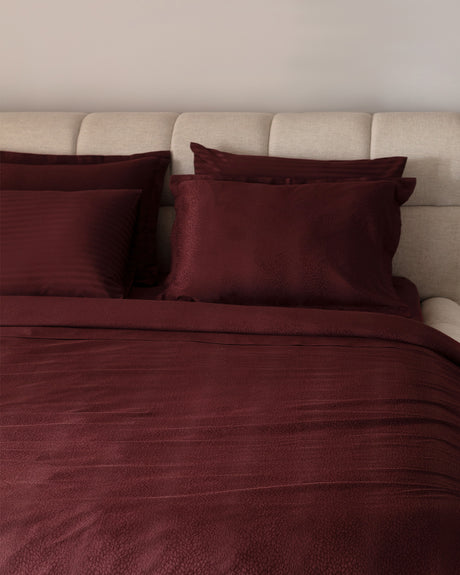 Jacquard Sateen Cotton Blend Duvet Cover Set - Auvergne Design