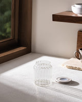Clear Borosilicate Glass Food Storage Jar with Airtight Lid