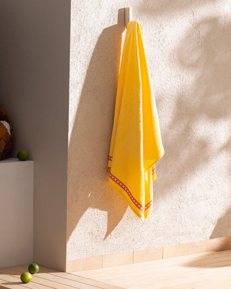 Corail 100% Cotton Beach Towel - Soft, Absorbent, Yellow