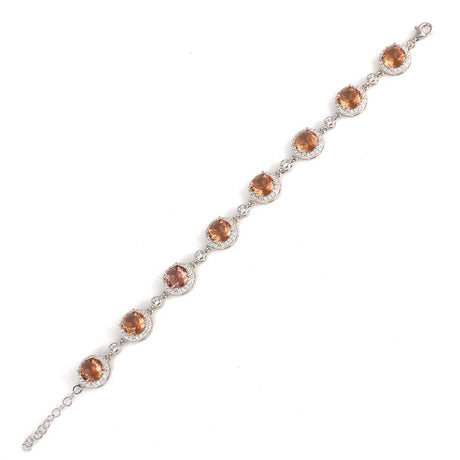 Premium Sterling Silver Zultanite Halo Bracelet