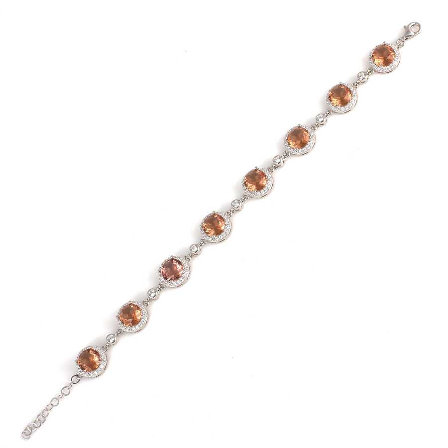 Premium Sterling Silver Zultanite Halo Bracelet