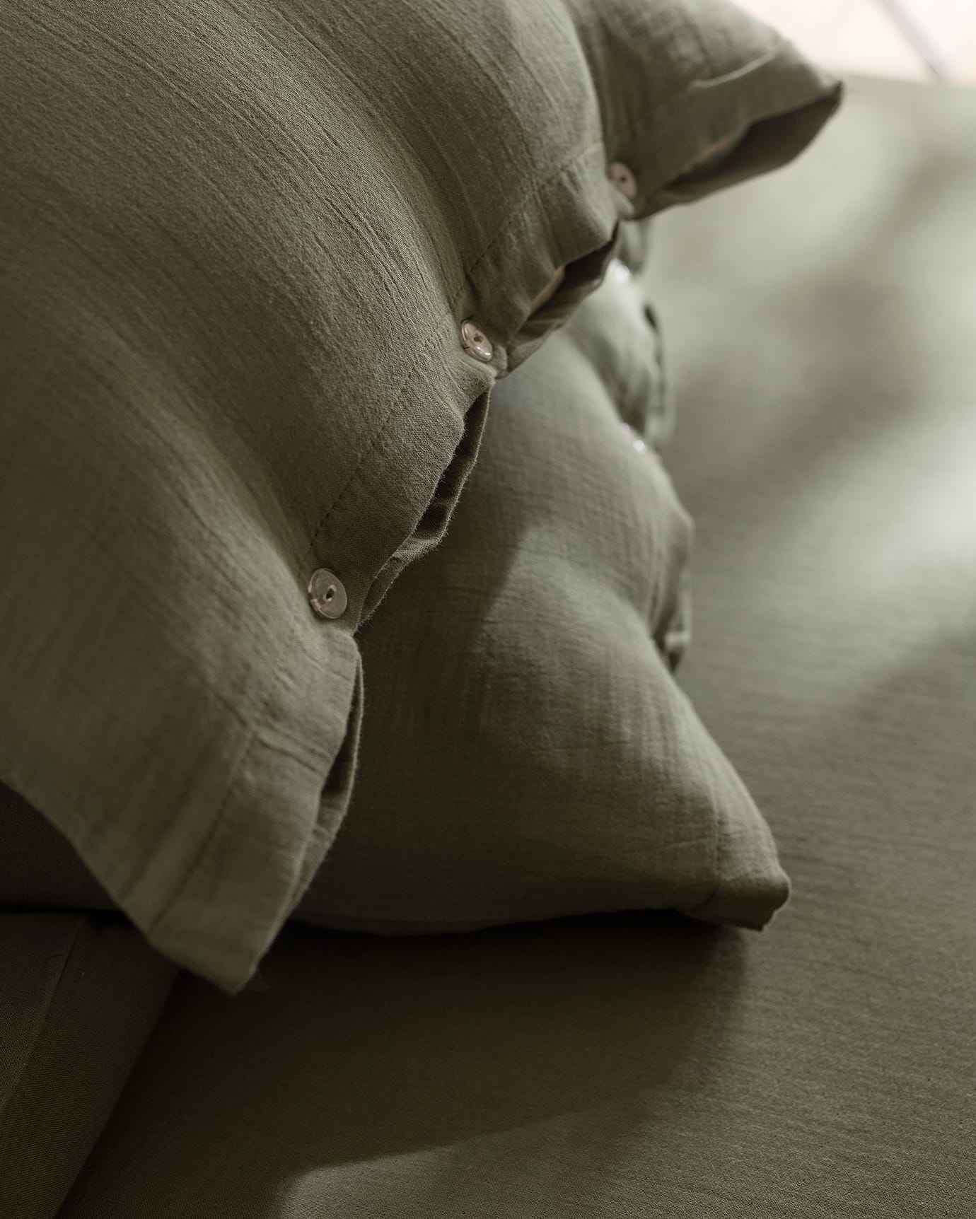 100% Cotton Muslin Single Duvet Cover Set - Soft & Breathable Comfort