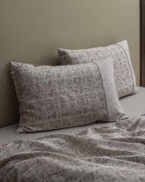 100% Cotton King Size Duvet Cover Set - Crepe Print Design