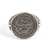 Professional 925 Sterling Silver Engraved Men's Ring