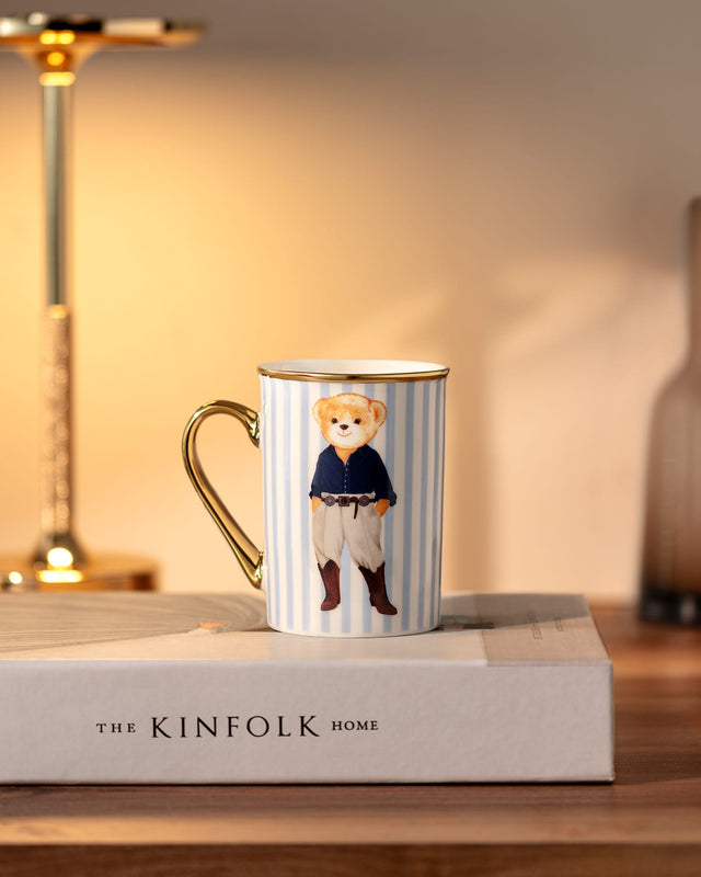 New Bone China Mug - Whimsical Colorful Bear Design