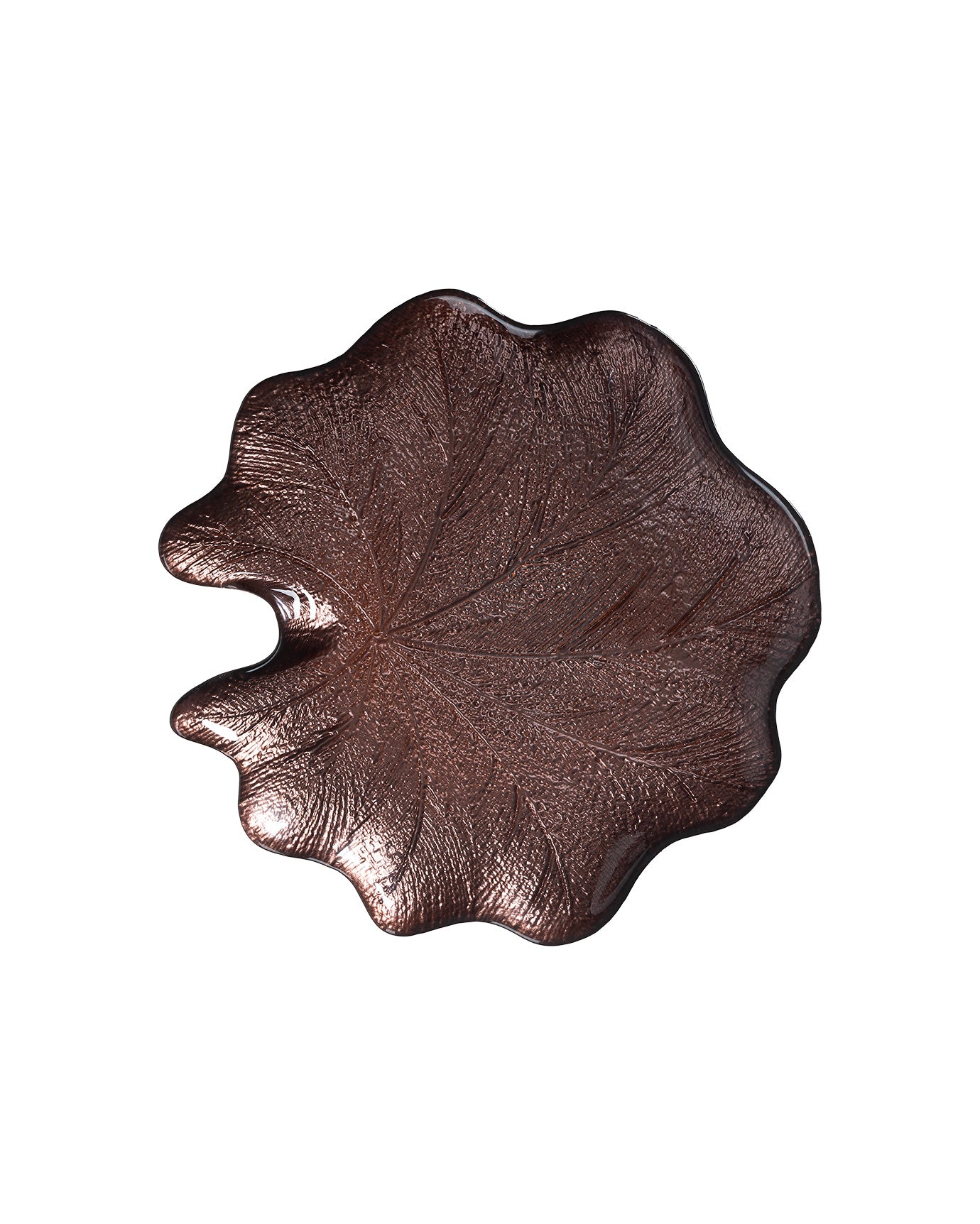 Glass Decorative Plate - Elegant Lotus Motif Design