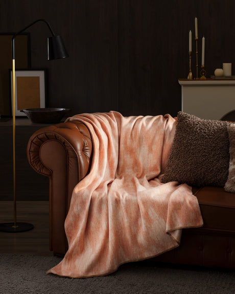Cozy Terracotta Throw Blanket for Sofa, Bed & Lounging