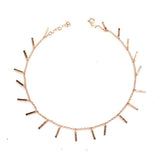 Premium 925 Sterling Silver Fringed Bar Anklet