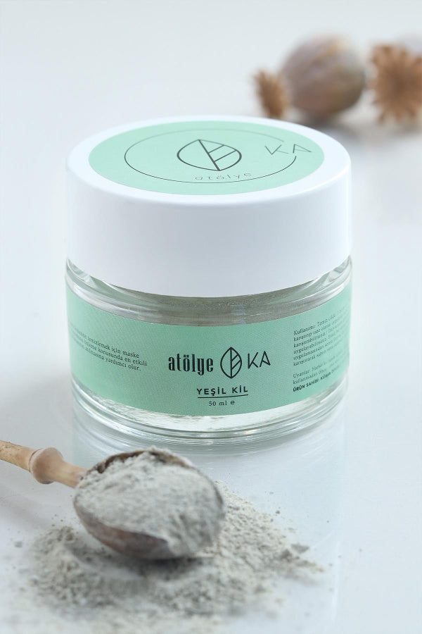 Pure Green Clay Powder for DIY Face & Body Masks
