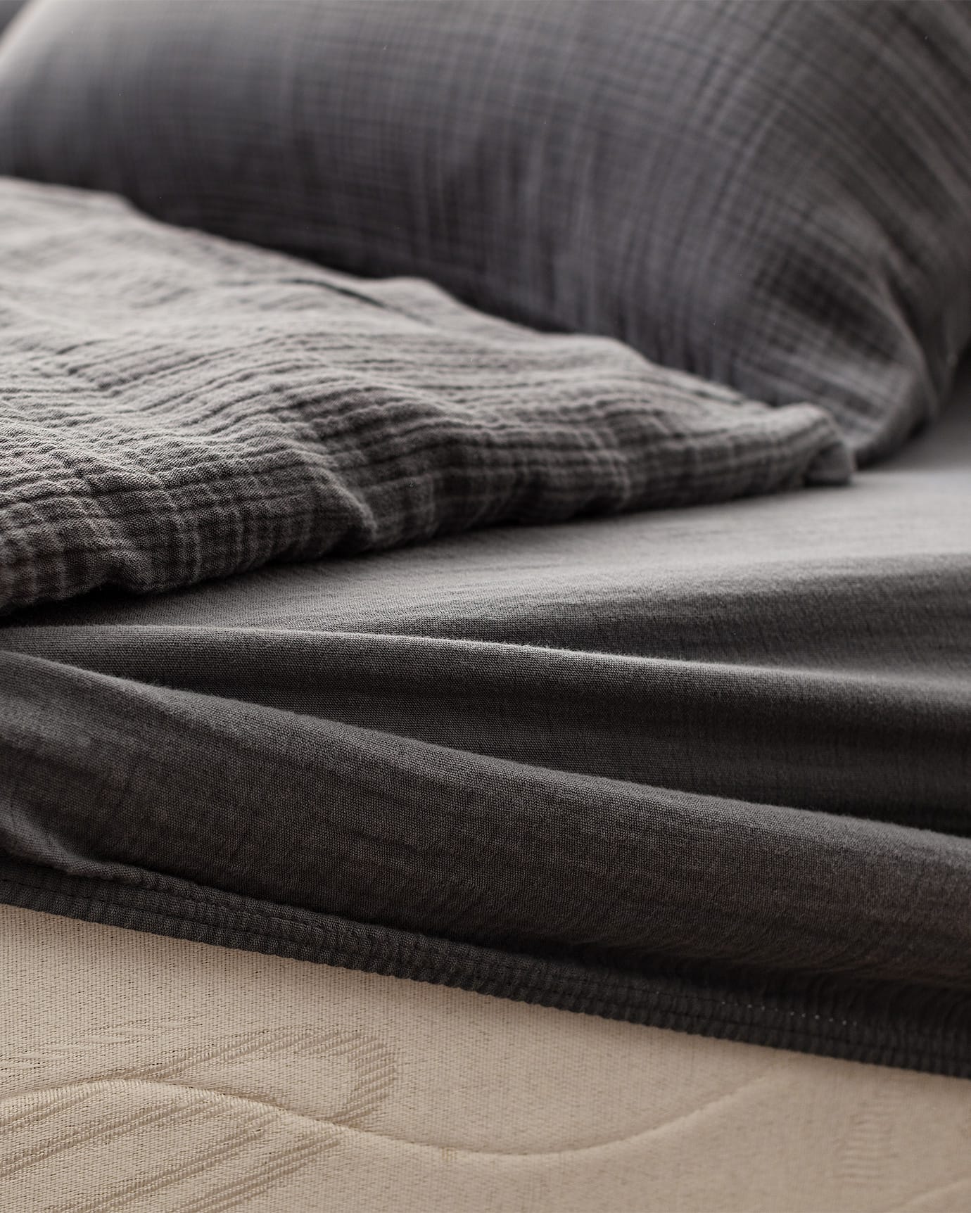 Muslin Double Bedding Set - Duvet Cover & Fitted Sheet
