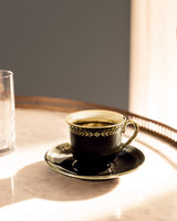Premium New Bone China Demitasse Coffee Cup Set - Vibrant Contemporary Design
