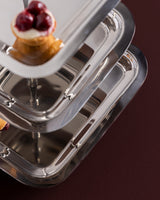 Stainless Steel 3-Tier Cake Stand - Modern Silver Finish