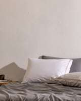 Isabelle 100% Cotton Pillowcase Set - White & Blush Pink, 2-Pack