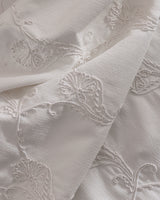 Polyester Double Bedspread Set - Fleuve Embroidered Design