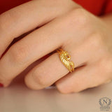 925 Sterling Silver Swan Motif Ring - Nature-Inspired Elegance