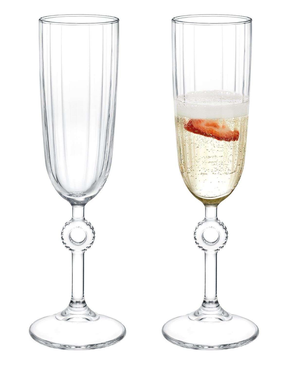 Clear Glass 4-Piece Champagne Flute Set - Sophisticated Style