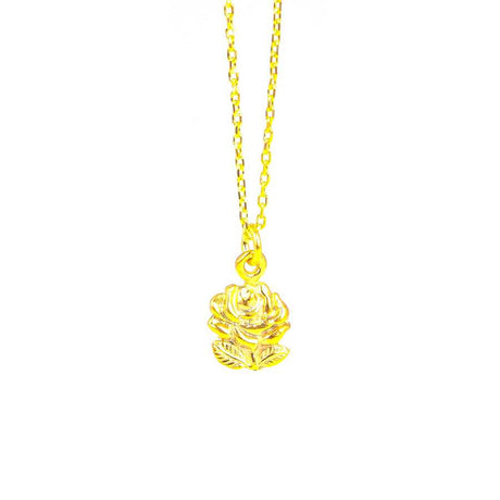 Premium 925 Sterling Silver Rose Necklace