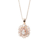 925 Sterling Silver Zultanite & Baguette Zircon Necklace