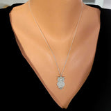 925 Sterling Silver Zircon Owl Pendant Necklace - Whimsical Charm