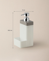 Soft Ecru Liquid Soap Dispenser for Bathroom - Elegant Marais Lautre Style