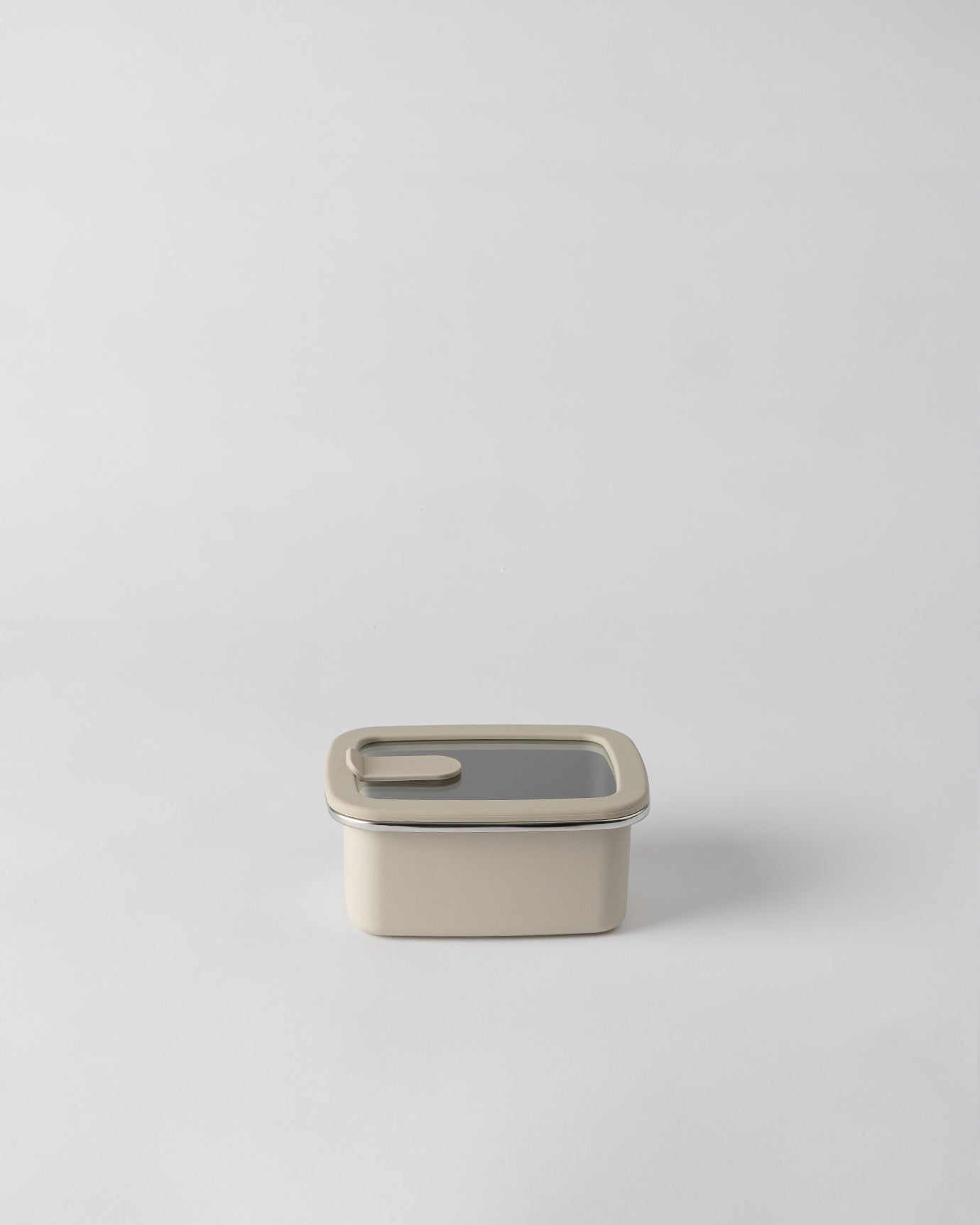 RVS Voedselbewaarbak met Deksel - Zacht Beige - 600ml