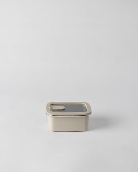 Stainless Steel Food Storage Container with Lid - Soft Beige - 600ml