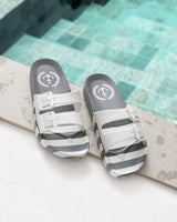 Mens Grey PVC Comfort Slides - Size 41 - Made in Turkey