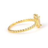 Bague baguette en argent sterling de qualité supérieure