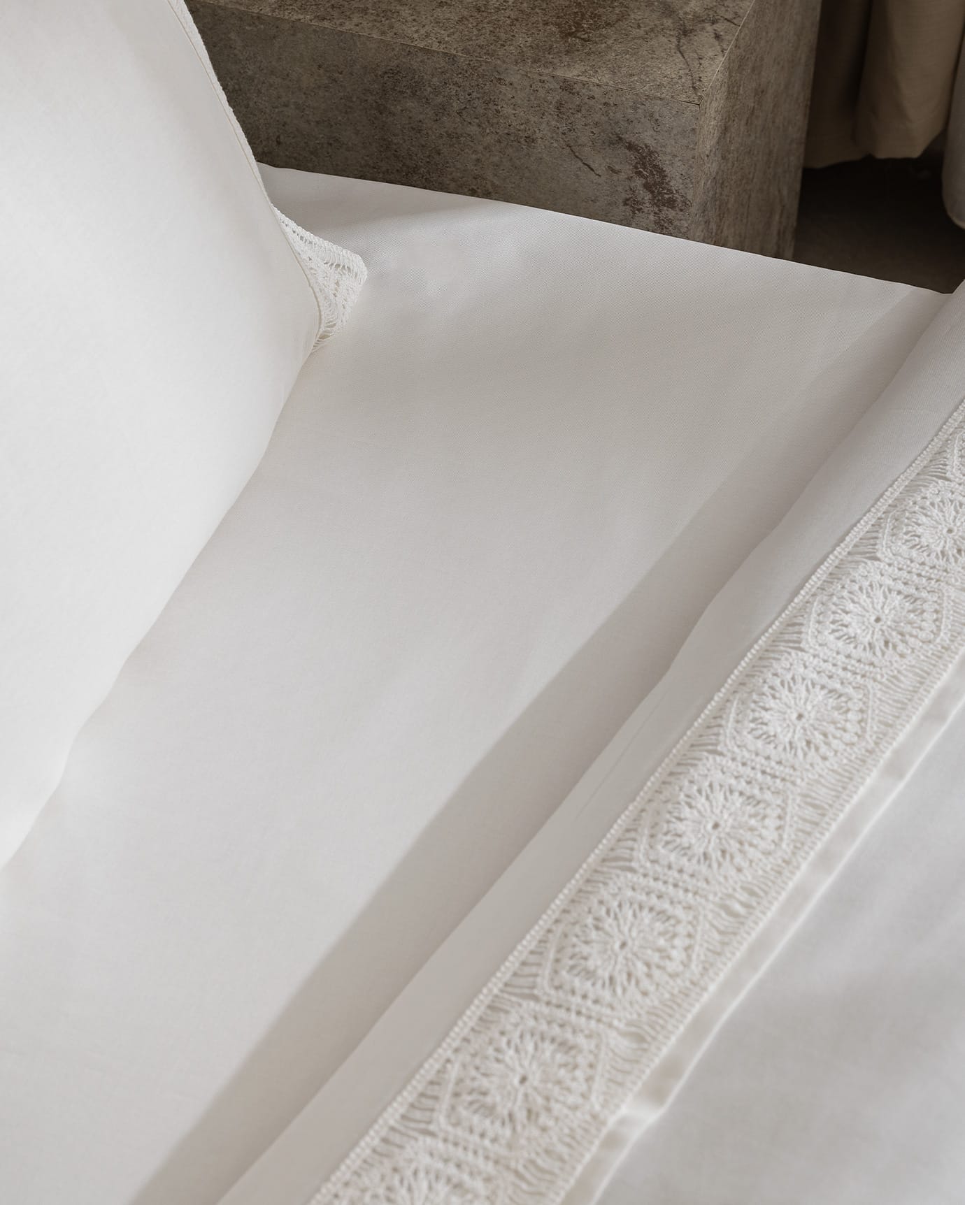 100% Cotton Double Duvet Cover Set - Classic White Chambre