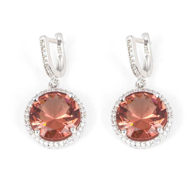 Sterling Silver Zultanite & Zircon Halo Earrings
