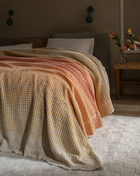 100% Cotton Double Bedspread - Soft Weave Comfort