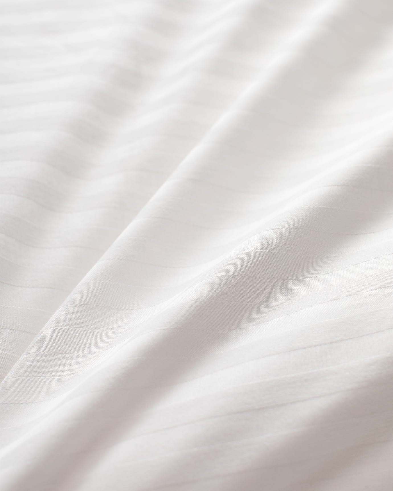 100% Cotton Sateen King Size Duvet Cover Set - Striped Ecru Design