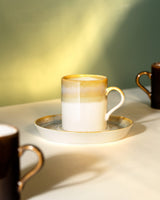 Porcelain 6-Piece Coffee Set - Modern Earthy Design