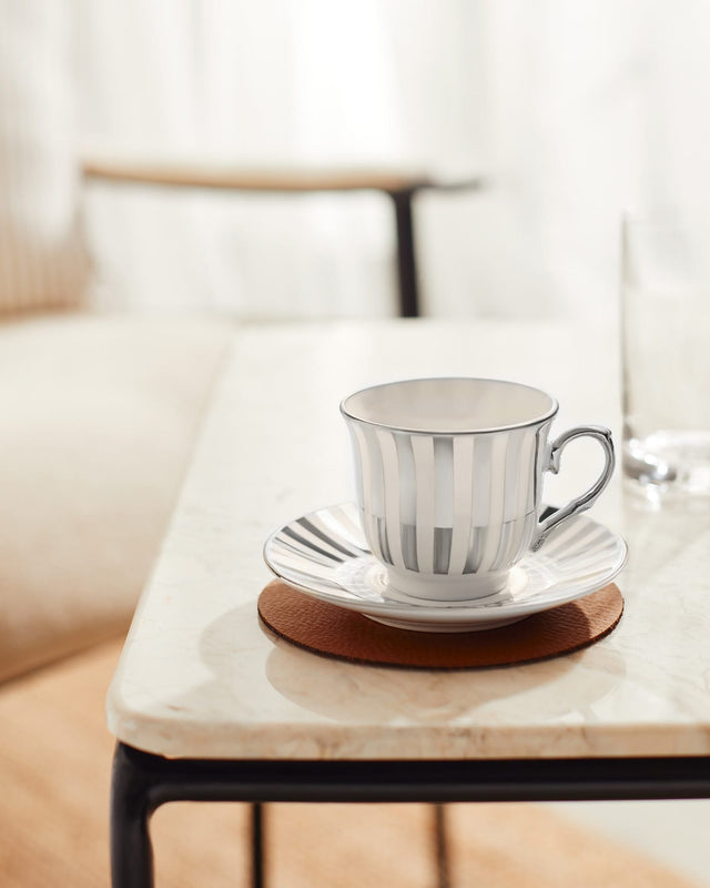 New Bone Porcelain Coffee Cup Set - Vibrant Modern Design